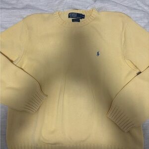 Ralph Lauren Men's Soft Yellow Crewneck Sweater